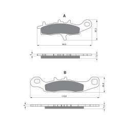 Placute de frana GOLDFREN 245 S3