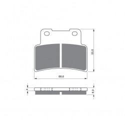 Placute de frana GOLDFREN 251 S3 Placute de frana GOLDFREN 251 S3