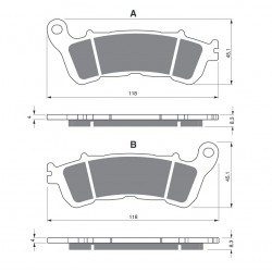Placute de frana GOLDFREN 257 S3 Placute de frana GOLDFREN 257 S3