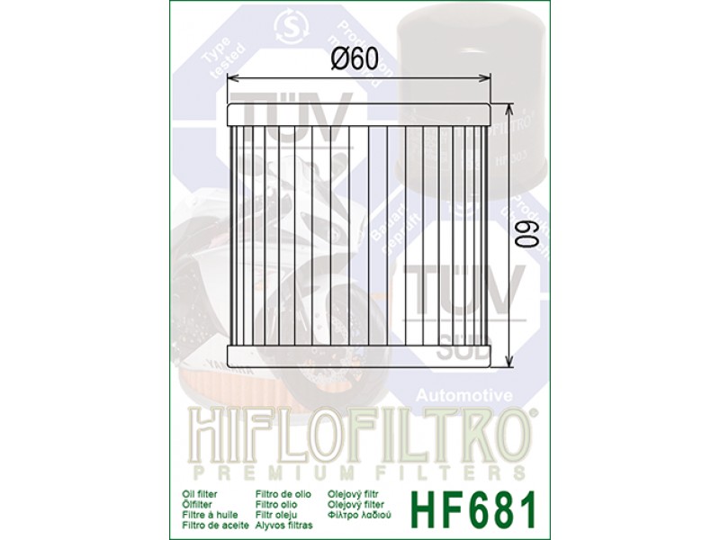 Filtru de ulei HIFLOFILTRO HF681 Filtru de ulei HIFLOFILTRO HF681