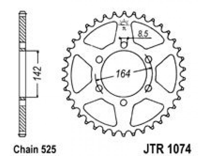 Foaie spate JT JTR 1074-44 44T, 525 Foaie spate JT JTR 1074-44 44T, 525