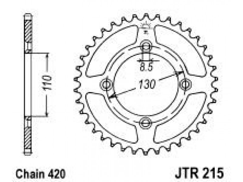 Foaie spate JT JTR 215-56 56T, 420 Foaie spate JT JTR 215-56 56T, 420