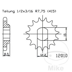 Pinion fata JMT 11T, 415 Pinion fata JMT 11T, 415