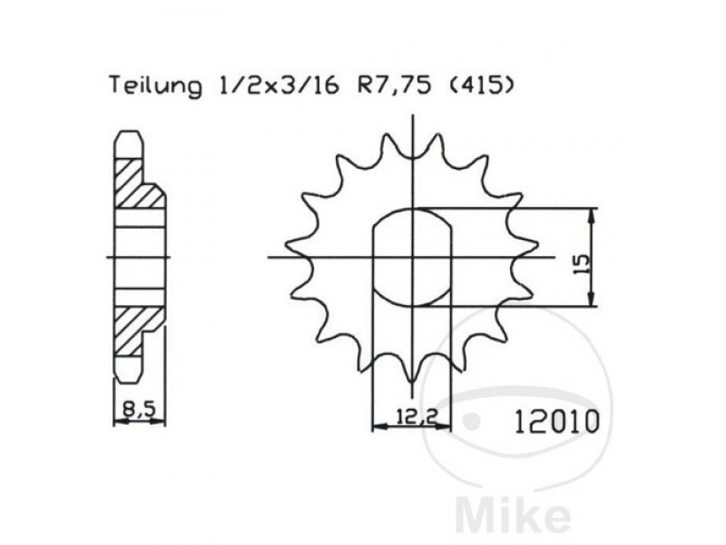 Pinion fata JMT 11T, 415 Pinion fata JMT 11T, 415