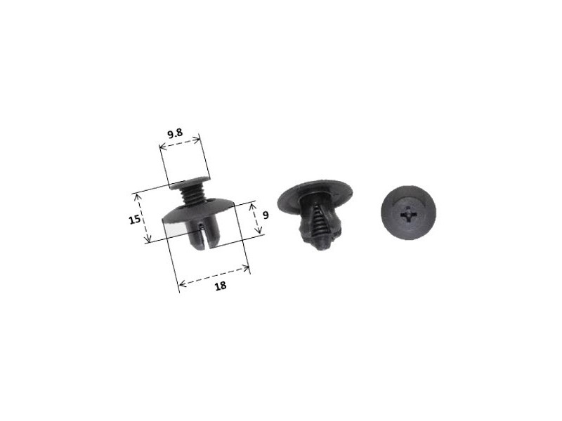 Plastic rivet RMS 121832008 Plastic rivet RMS 121832008
