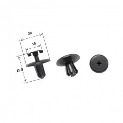 Plastic rivet RMS 121832009 Plastic rivet RMS 121832009