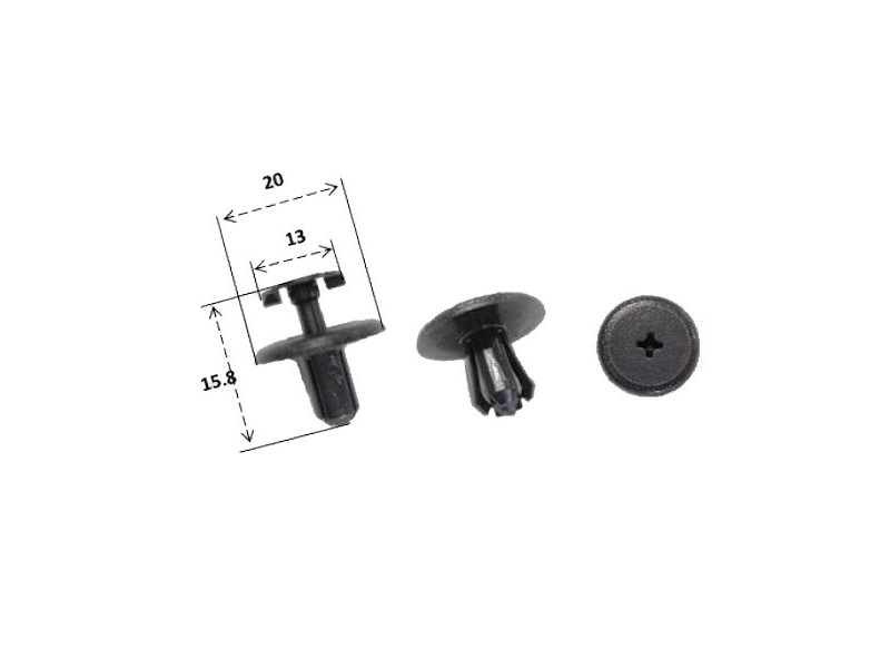 Plastic rivet RMS 121832009 Plastic rivet RMS 121832009