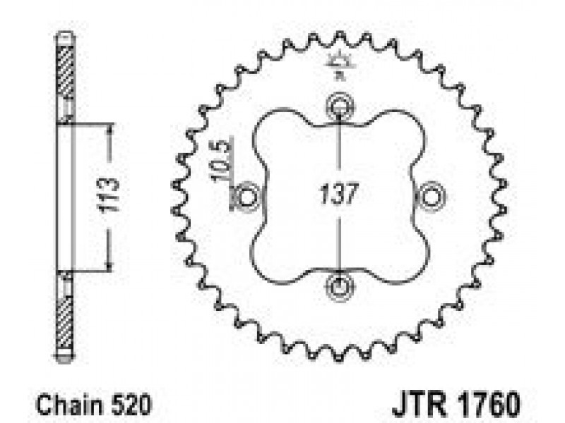 Foaie spate JT JTR 1760-36 36T, 520 Foaie spate JT JTR 1760-36 36T, 520