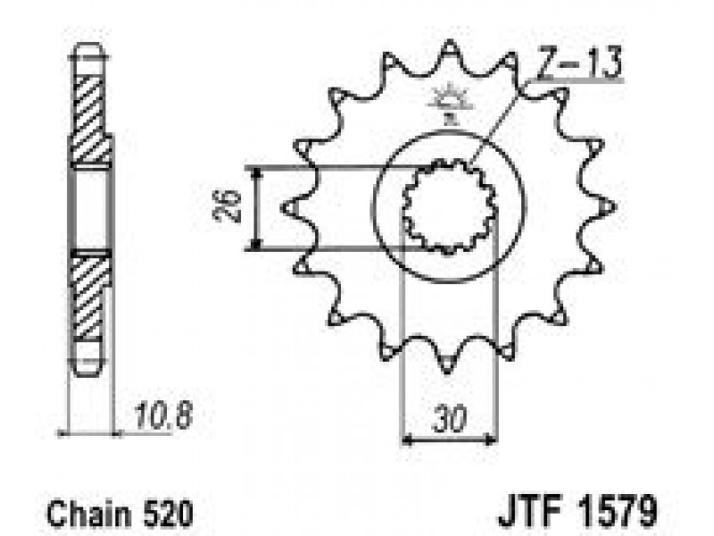 Pinion fata JT JTF 1579-16 16T, 520 Pinion fata JT JTF 1579-16 16T, 520