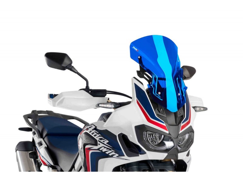Windscreen PUIG RACING WITH SUPPORT + PROTECTION 9155A Albastru