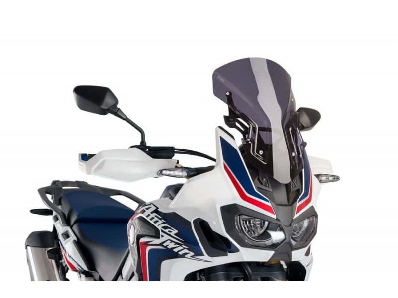 Windscreen PUIG RACING WITH SUPPORT + PROTECTION 9155F dark smoke