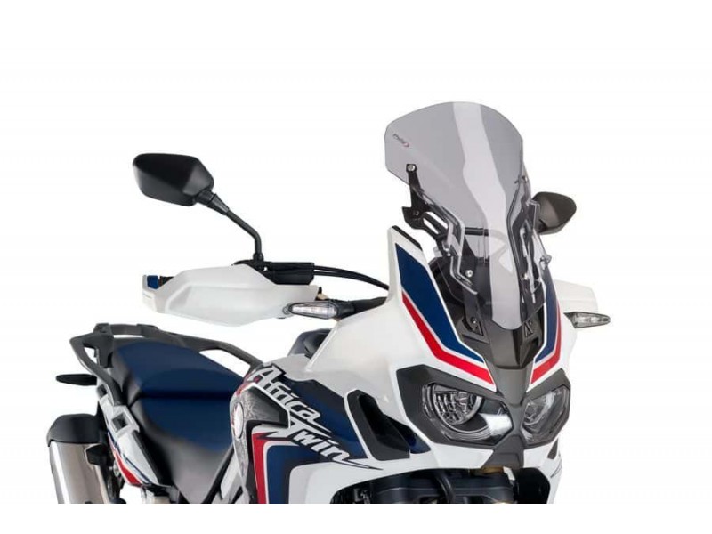 Windscreen PUIG RACING WITH SUPPORT + PROTECTION 9155H smoke