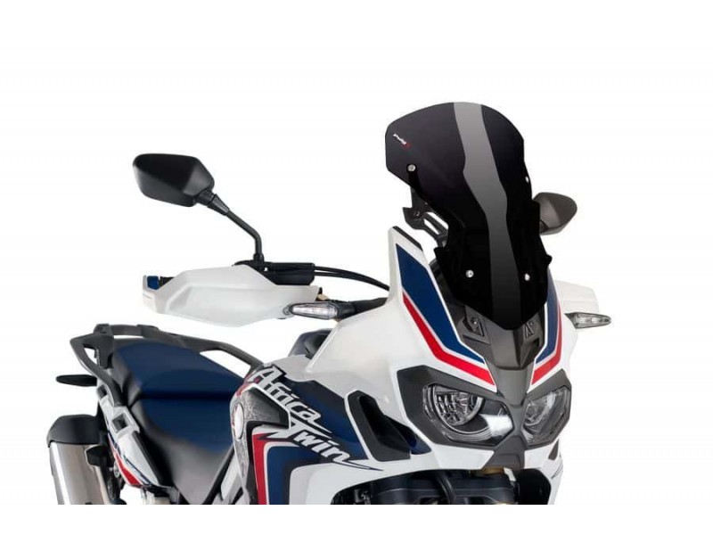 Windscreen PUIG RACING WITH SUPPORT + PROTECTION 9155N Negru
