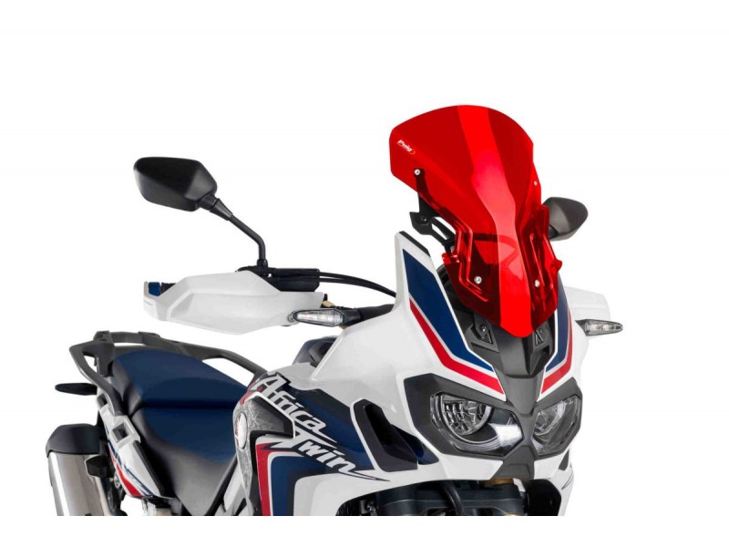 Windscreen PUIG RACING WITH SUPPORT + PROTECTION 9155R Rosu