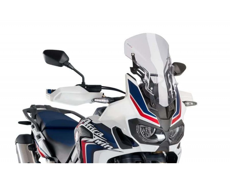 Windscreen PUIG RACING WITH SUPPORT + PROTECTION 9155W transparent