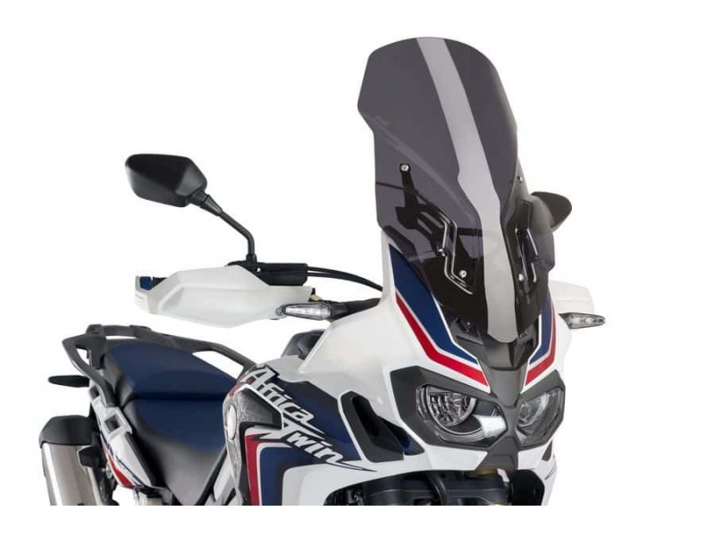 Windscreen PUIG TOURING WITH SUPPORT + PROTECTION 9156F dark smoke