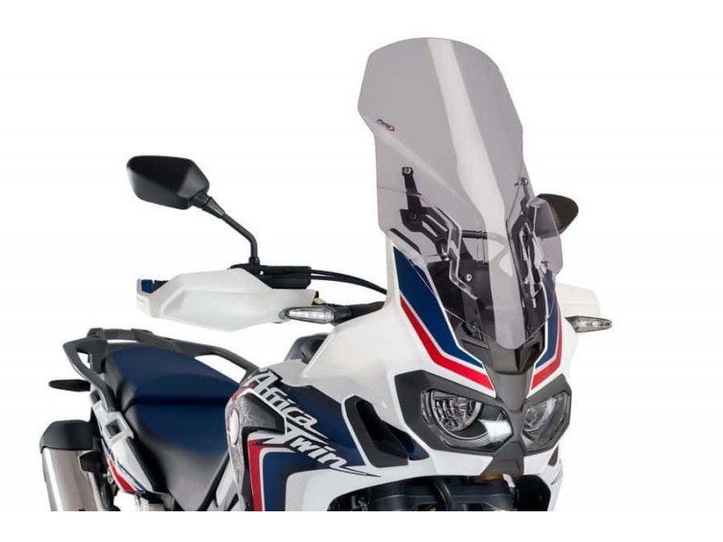 Windscreen PUIG TOURING WITH SUPPORT + PROTECTION 9156H smoke