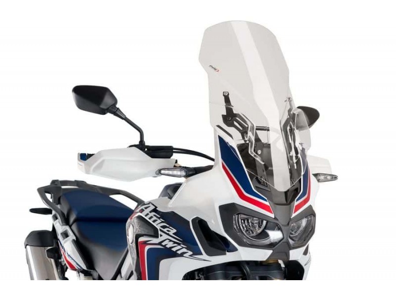 Windscreen PUIG TOURING WITH SUPPORT + PROTECTION 9156W transparent