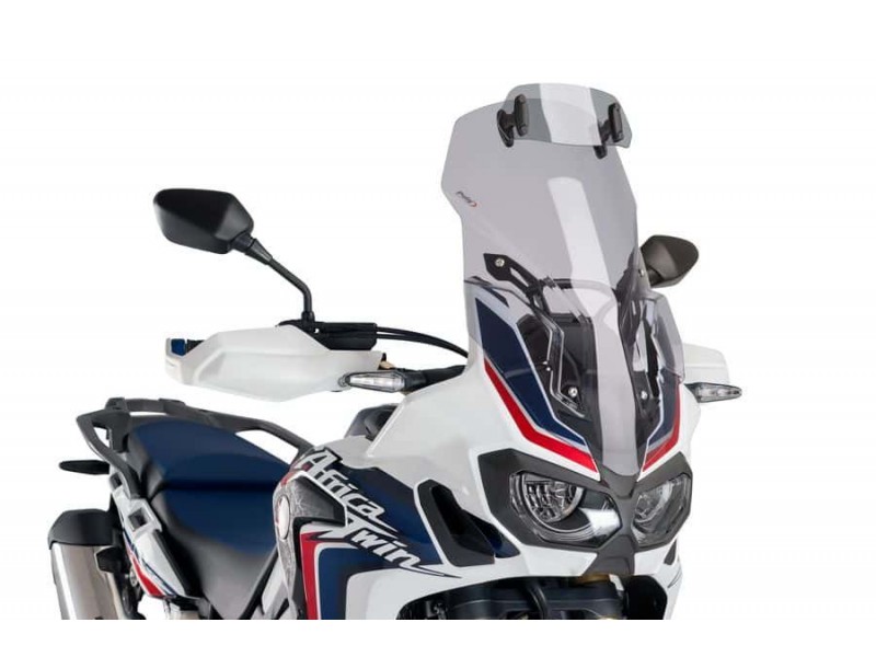 Windscreen PUIG TOURING WITH VISOR WITH SUPPORT + PROTECTION 9157H smoke