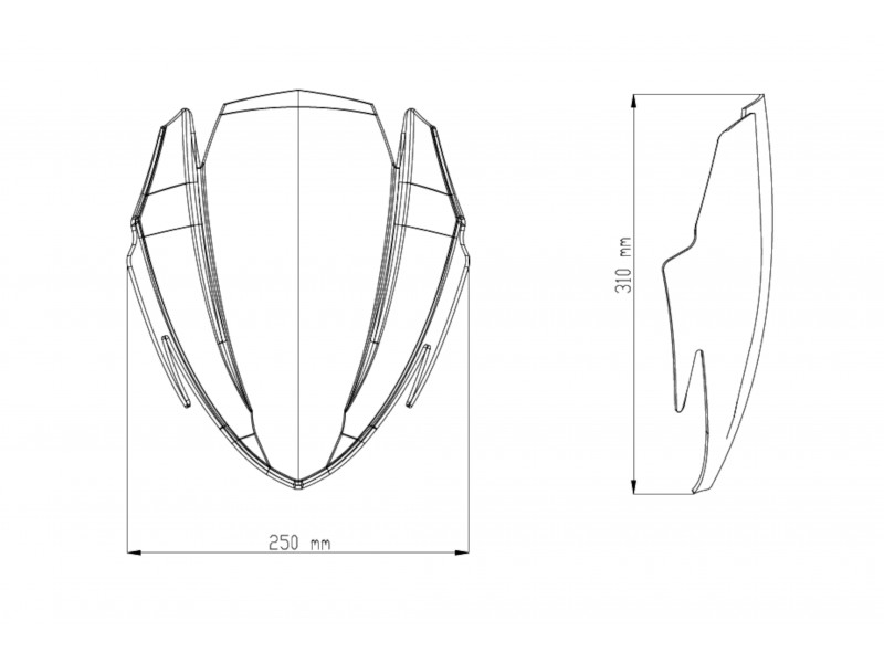 Windshield PUIG NEW. GEN SPORT 9435H smoke Windshield PUIG NEW. GEN SPORT 9435H smoke
