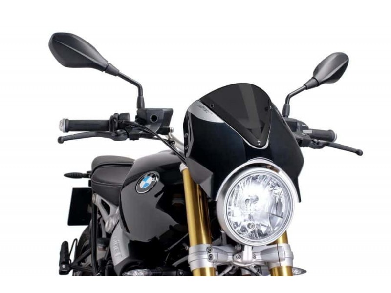 Windshield PUIG RETROVISION 7012F matt black dark smoke Windshield PUIG RETROVISION 7012F matt black dark smoke