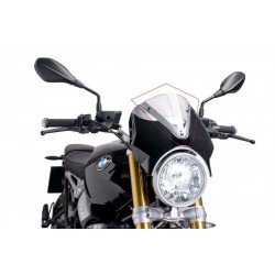 Windshield PUIG RETROVISION 7012W matt black transparent Windshield PUIG RETROVISION 7012W matt black transparent
