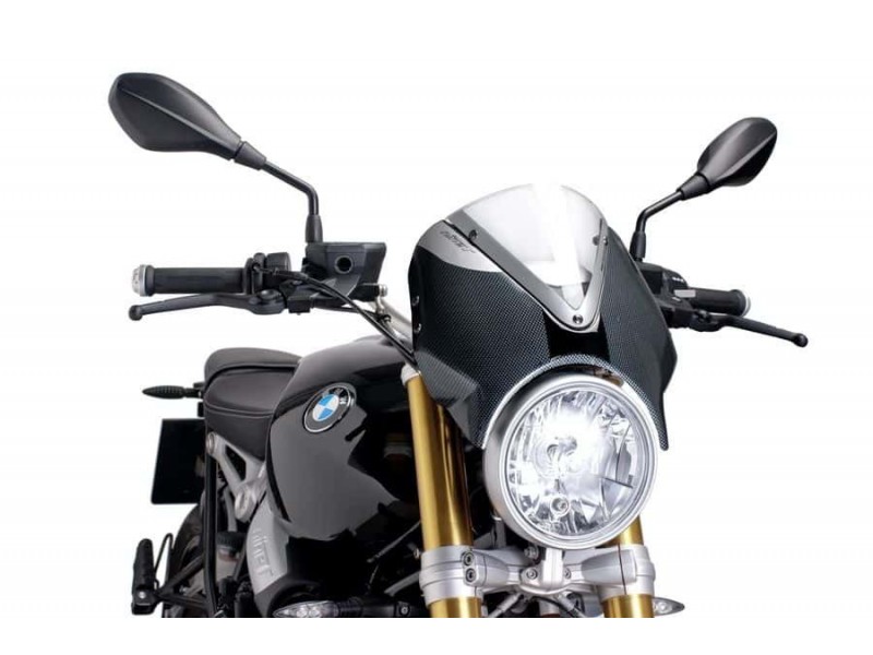Windshield PUIG RETROVISION 7559W carbon look transparent Windshield PUIG RETROVISION 7559W carbon look transparent