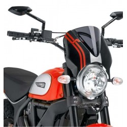 Windshield PUIG RETROVISION 7652F matt black dark smoke Windshield PUIG RETROVISION 7652F matt black dark smoke