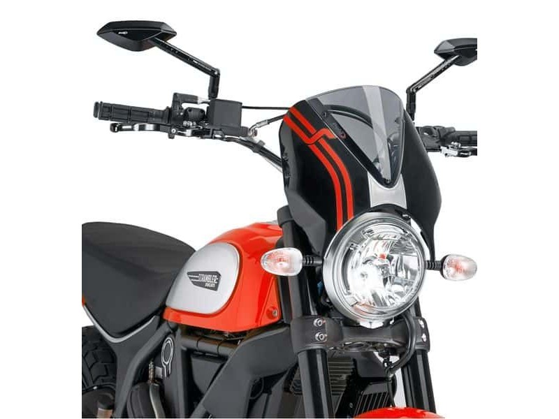 Windshield PUIG RETROVISION 7652H matt black smoke Windshield PUIG RETROVISION 7652H matt black smoke