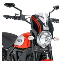 Windshield PUIG RETROVISION 7652W matt black transparent Windshield PUIG RETROVISION 7652W matt black transparent