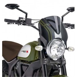 Windshield PUIG RETROVISION 8192F carbon look dark smoke Windshield PUIG RETROVISION 8192F carbon look dark smoke