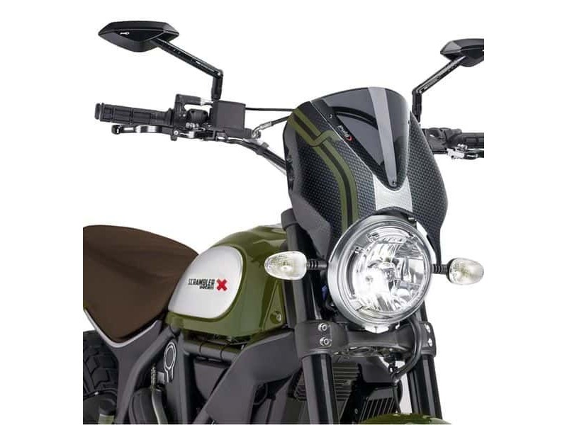 Windshield PUIG RETROVISION 8192F carbon look dark smoke