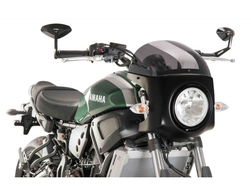 Windshield PUIG SEMI-FAIRING 9187F carbon look dark smoke