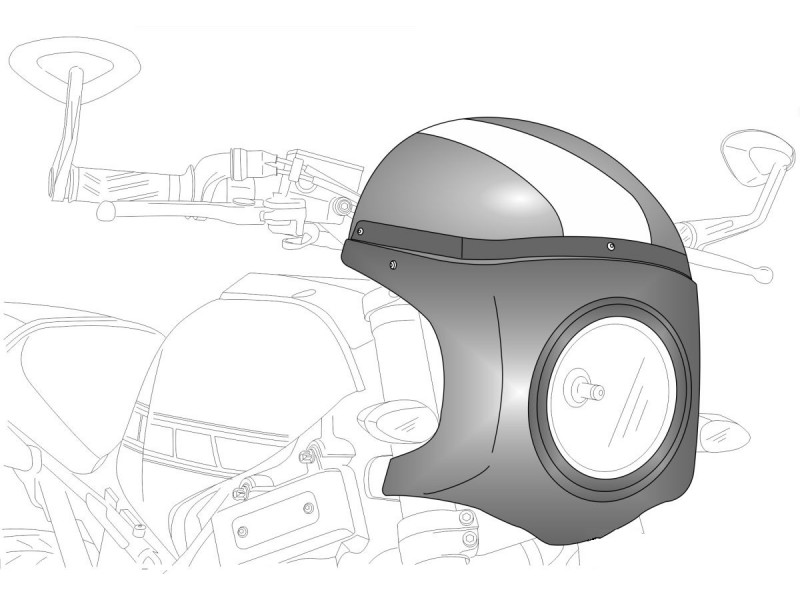 Spare screen PUIG SEMI-FAIRING 9196F dark smoke d 195mm Spare screen PUIG SEMI-FAIRING 9196F dark smoke d 195mm