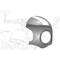 Spare screen PUIG SEMI-FAIRING 9196H smoke d 195mm