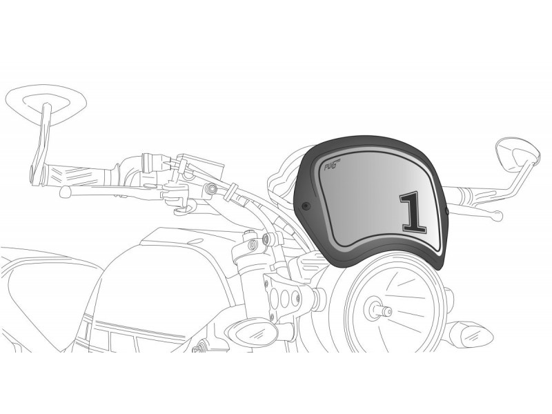Spare PUIG FRONTAL PLATE 9229J matt black Spare PUIG FRONTAL PLATE 9229J matt black