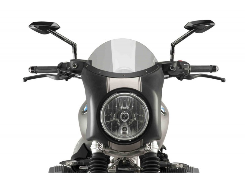 Windshield PUIG SEMI-FAIRING 9253H matt black smoke