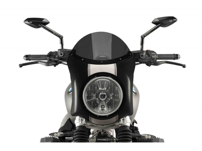 Windshield PUIG SEMI-FAIRING 9254F carbon look dark smoke