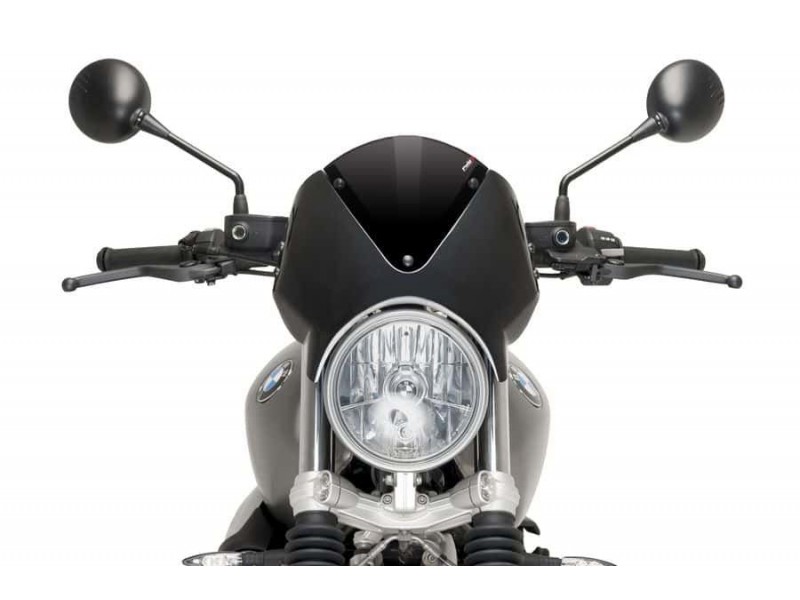 Windshield PUIG RETROVISION 9338N matt black Negru