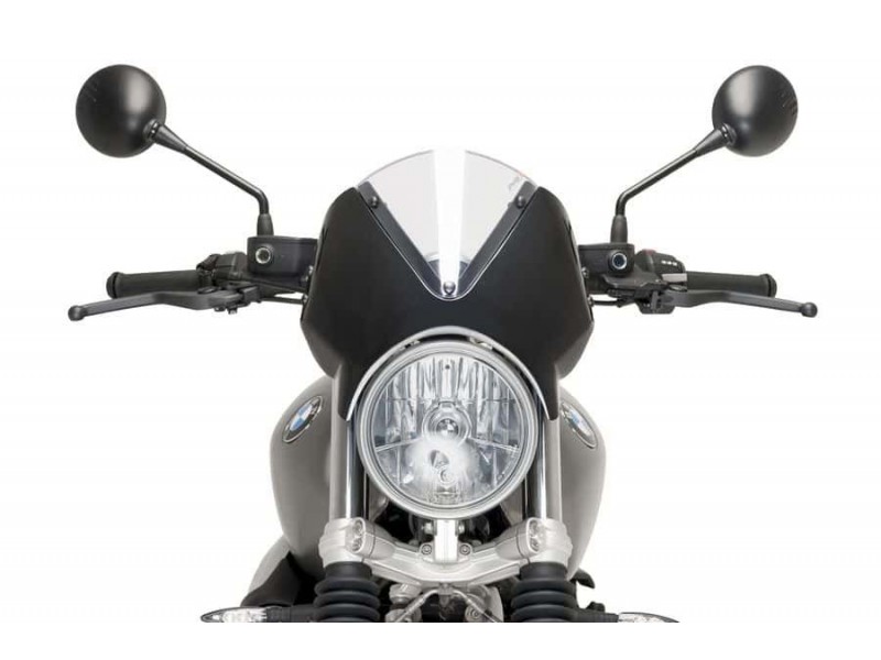 Windshield PUIG RETROVISION 9338W matt black transparent Windshield PUIG RETROVISION 9338W matt black transparent