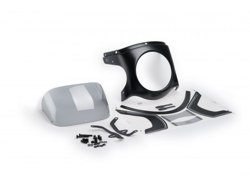 Windshield universal PUIG SEMI-FAIRING 9516H carbon look smoke