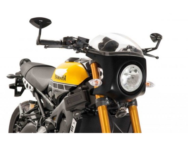 Windshield universal PUIG SEMI-FAIRING 9516W carbon look transparent