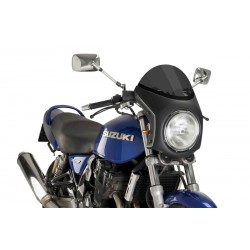 Windshield universal PUIG SEMI-FAIRING 9553F matt black dark smoke Windshield universal PUIG SEMI-FAIRING 9553F matt black dark smoke