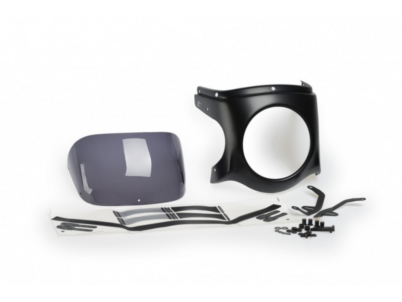 Windshield PUIG SEMI-FAIRING 9554F matt black dark smoke