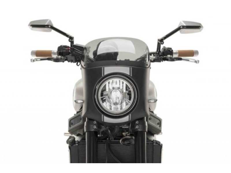Windshield PUIG SEMI-FAIRING 9554H matt black smoke