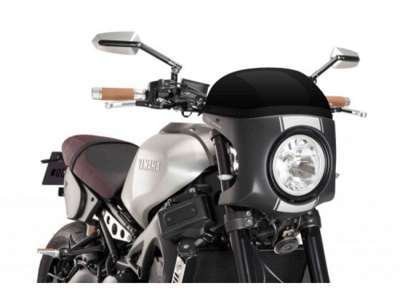 Windshield PUIG SEMI-FAIRING 9554N matt black Negru