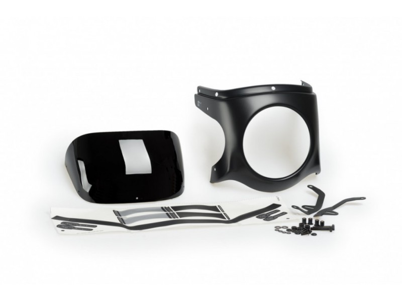 Windshield PUIG SEMI-FAIRING 9554N matt black Negru