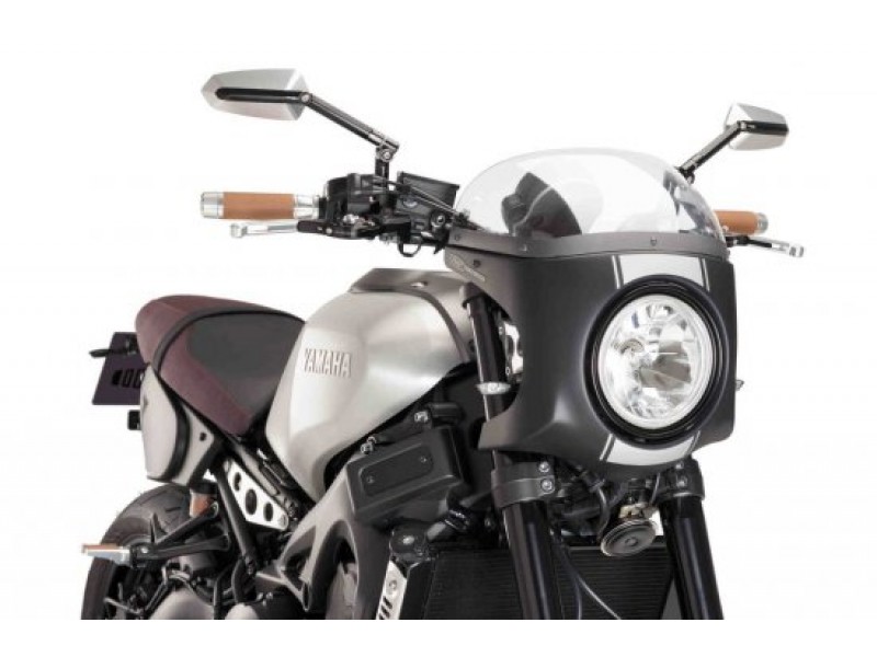 Windshield PUIG SEMI-FAIRING 9554W matt black transparent