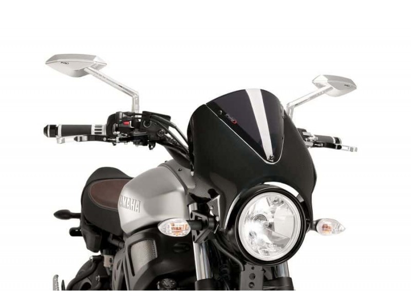 Windshield PUIG RETROVISION 9561F carbon look dark smoke