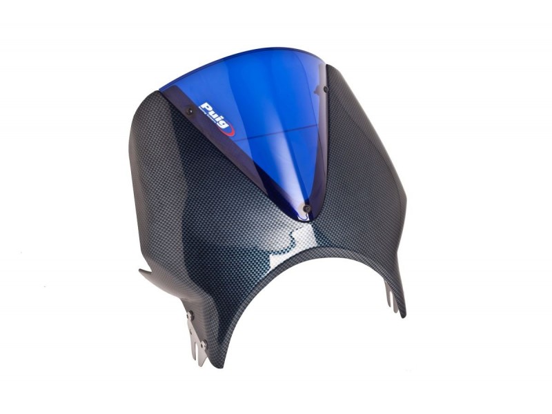 Windshield PUIG RETROVISIONS 003CA carbon look Albastru Windshield PUIG RETROVISIONS 003CA carbon look Albastru